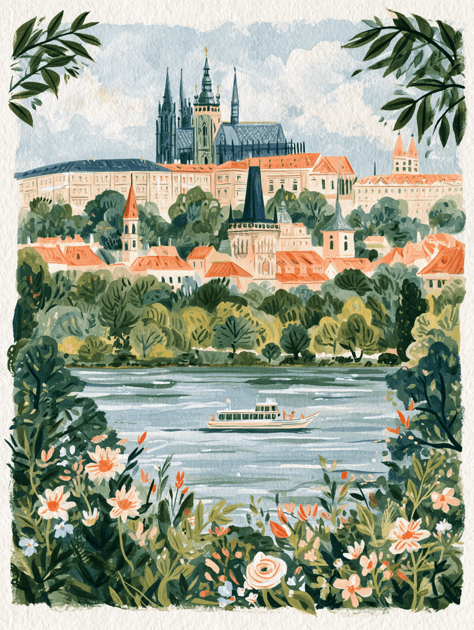 Prague Castle above the Vltava, illustrating Czech citizenship by descent