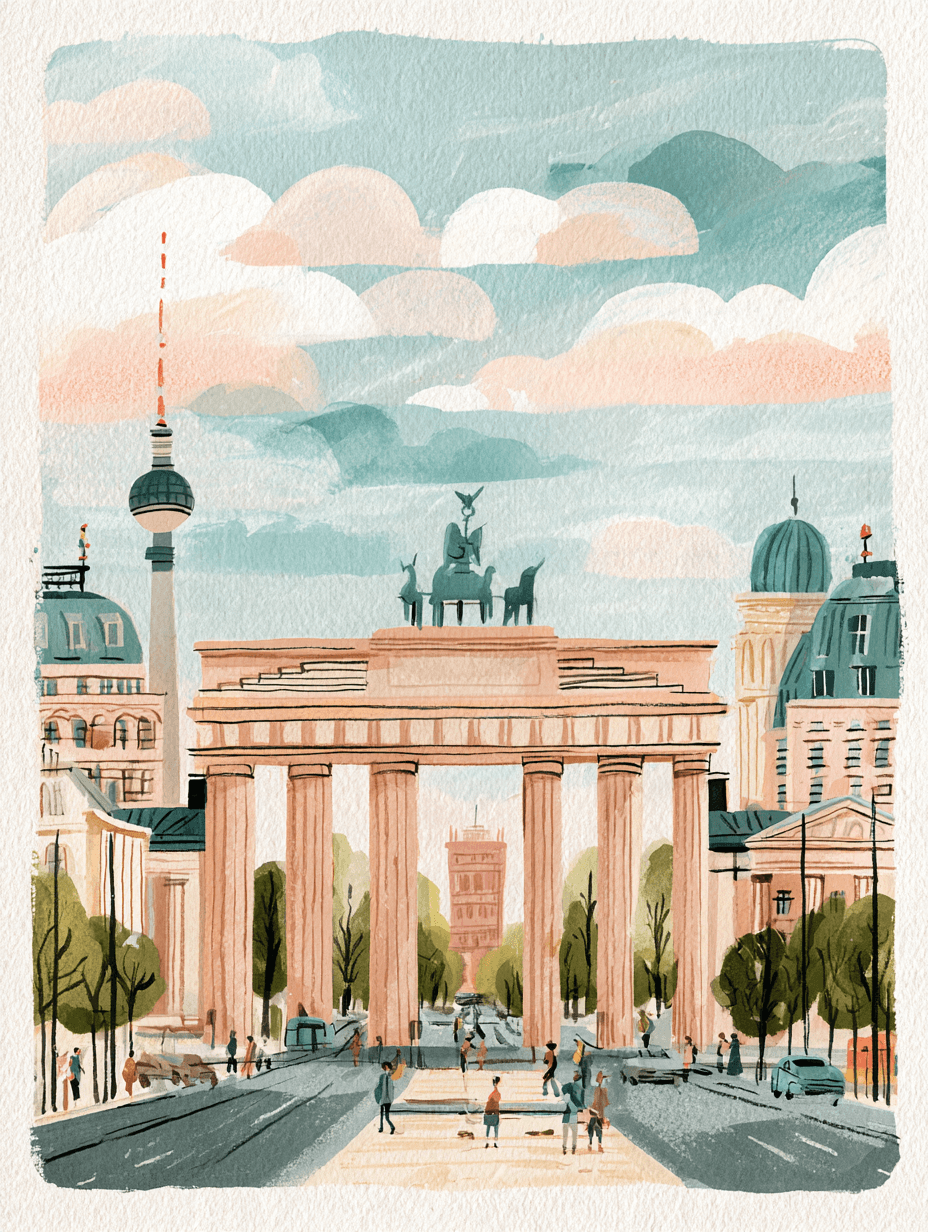 Brandenburg Gate in Berlin, illustrating German citizenship by descent