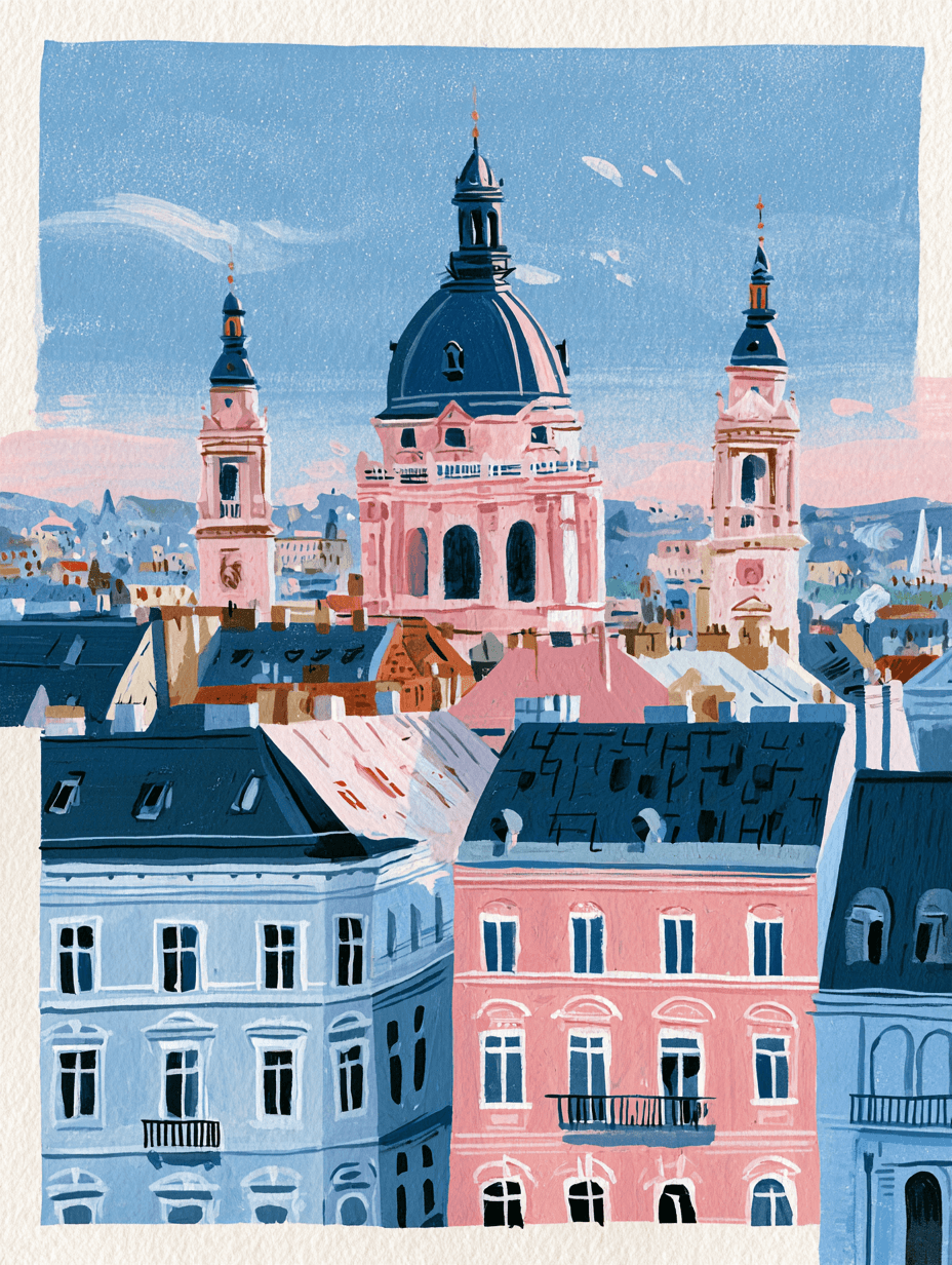 Budapest rooftops and basilica, illustrating Hungarian citizenship by descent